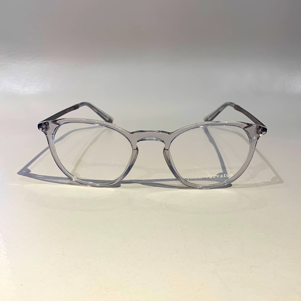 John Varvatos Clear Crystal Round Optical Frames